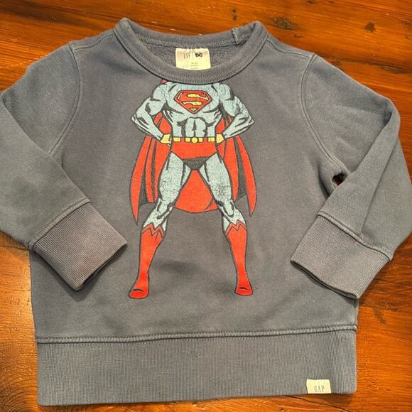 Superman crewneck sweatsuit from the Gap 18-24 months VGUC - Picture 1 of 4